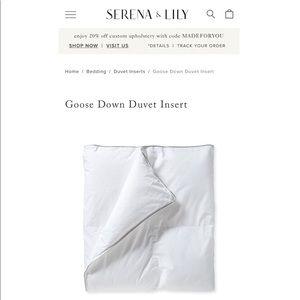 COPY - SERENA & LILY | TWIN | NWOT goose down duvet